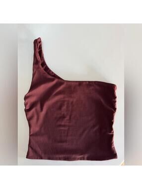 Kookai Ribbed One Shoulder Top